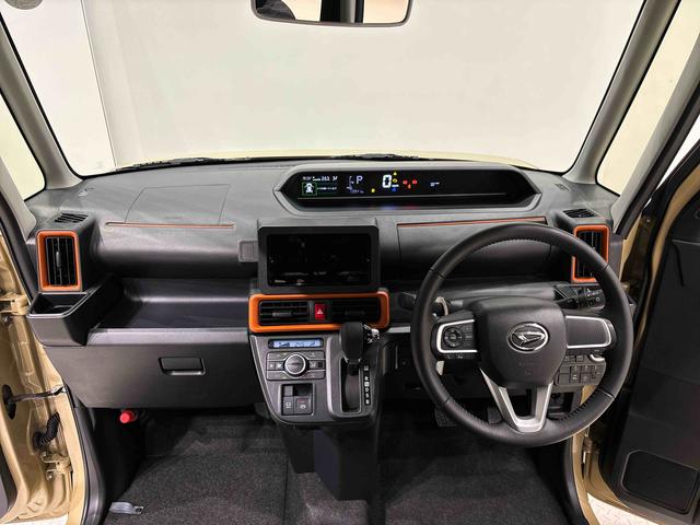 タントファンクロスターボ　バックカメラ　電動パーキングブレーキＬＥＤオートライト　パワースライドドアウェルカムオープン機能　電動パーキングブレーキ　運転席助手席シートヒーター　アルミホイール　キーフリーシステム　　オート電動格納式ドアミラー（広島県）の中古車