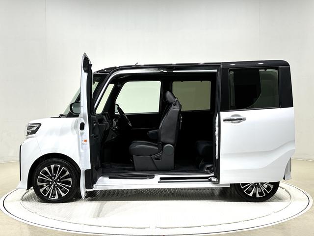 タントカスタムＲＳ　電動パーキングブレーキＬＥＤオートライト　パワースライドドアウェルカムオープン機能　電動パーキングブレーキ　運転席助手席シートヒーター　アルミホイール　キーフリーシステム　　オート電動格納式ドアミラー（広島県）の中古車