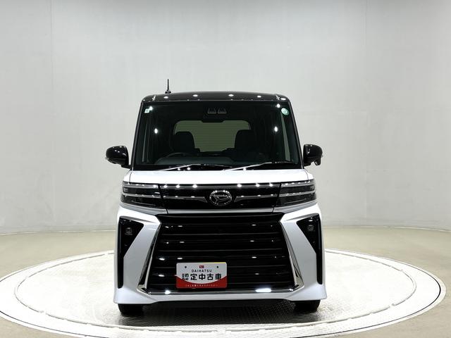 タントカスタムＸ　ツートン　パノラマカメラＬＥＤオートライト　パワースライドドアウェルカムオープン機能　運転席ロングスライドシ−ト　助手席ロングスライド　助手席イージークローザー　１５インチアルミホイール　キーフリーシステム　パノラマカメラ（広島県）の中古車