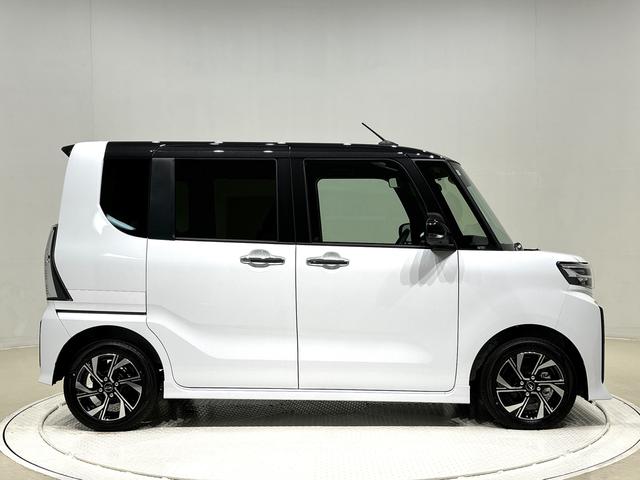 タントカスタムＸ　ツートン　パノラマカメラＬＥＤオートライト　パワースライドドアウェルカムオープン機能　運転席ロングスライドシ−ト　助手席ロングスライド　助手席イージークローザー　１５インチアルミホイール　キーフリーシステム　パノラマカメラ（広島県）の中古車