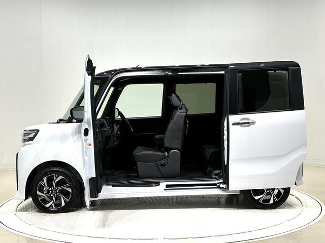 タントカスタムＸ　ツートン　パノラマカメラＬＥＤオートライト　パワースライドドアウェルカムオープン機能　運転席ロングスライドシ−ト　助手席ロングスライド　助手席イージークローザー　１５インチアルミホイール　キーフリーシステム　パノラマカメラ（広島県）の中古車