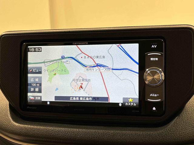 ムーヴカスタム　Ｘ　ハイパーＳＡ　社外カーナビ　バックカメラ付きＬＥＤヘッドランプ・フォグランプ　１４インチアルミホイール　オートライト　プッシュボタンスタート　セキュリティアラーム　オート電動格納式ドアミラー　トツプシェイドガラス（広島県）の中古車
