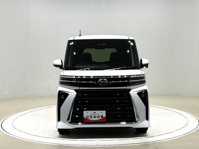 タントカスタムＲＳ　パノラマモニター　電動パーキングブレーキＬＥＤオートライト　パワースライドドアウェルカムオープン機能　電動パーキングブレーキ　運転席助手席シートヒーター　アルミホイール　キーフリーシステム　　オート電動格納式ドアミラー（広島県）の中古車