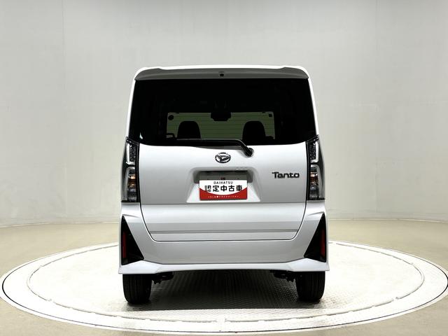 タントカスタムＲＳ　パノラマモニター　電動パーキングブレーキＬＥＤオートライト　パワースライドドアウェルカムオープン機能　電動パーキングブレーキ　運転席助手席シートヒーター　アルミホイール　キーフリーシステム　　オート電動格納式ドアミラー（広島県）の中古車
