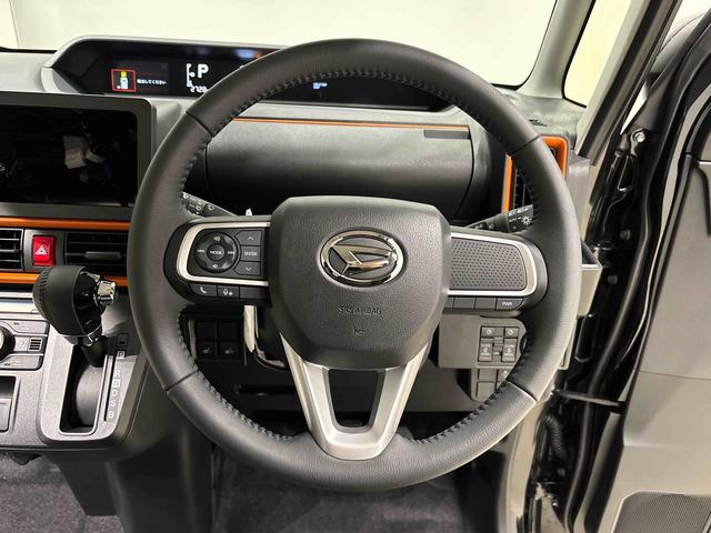 タントファンクロスターボ　前席シートヒーター　バックカメラ付電動パーキングブレーキ　後席両側パワースライドドア　運転席・助手席シートヒーター　ＬＥＤヘッドライト・フォグランプ　オートエアコン　オートライト　１５インチアルミホイール　キーフリーシステム（広島県）の中古車