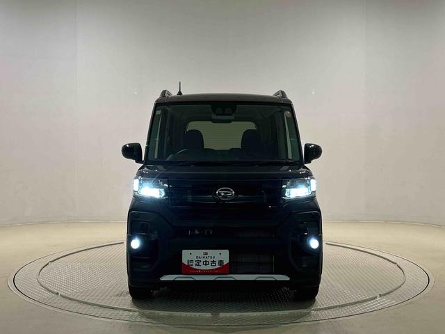 タントファンクロスターボ　前席シートヒーター　バックカメラ付電動パーキングブレーキ　後席両側パワースライドドア　運転席・助手席シートヒーター　ＬＥＤヘッドライト・フォグランプ　オートエアコン　オートライト　１５インチアルミホイール　キーフリーシステム（広島県）の中古車