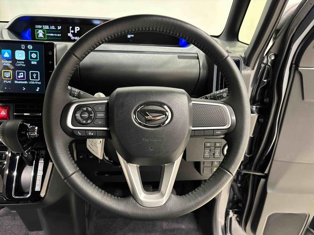 タントカスタムＲＳ　４ＷＤ　ディスプレイオーディオ付きＬＥＤオートライト　パワースライドドアウェルカムオープン機能　電動パーキングブレーキ　運転席助手席シートヒーター　アルミホイール　キーフリーシステム　　オート電動格納式ドアミラー（広島県）の中古車