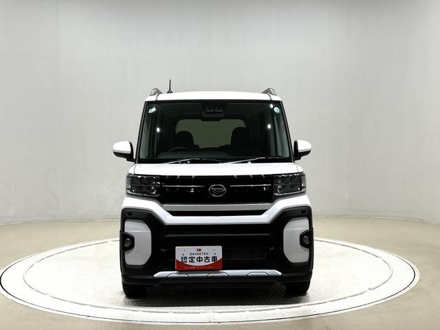タントファンクロスターボ　バックカメラ　電動パーキングブレーキＬＥＤオートライト　パワースライドドアウェルカムオープン機能　電動格納式ドアミラー　助手席ロングスライド　助手席イージークローザー　　セキュリティアラーム　キーフリーシステム（広島県）の中古車