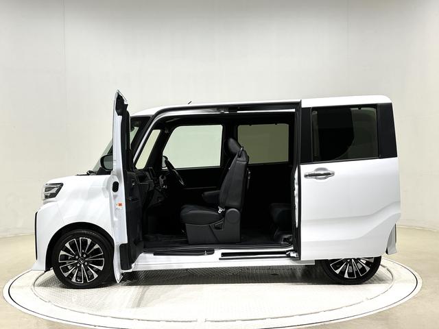 タントカスタムＲＳＬＥＤオートライト　パワースライドドアウェルカムオープン機能　電動パーキングブレーキ　運転席助手席シートヒーター　アルミホイール　キーフリーシステム　　オート電動格納式ドアミラー（広島県）の中古車