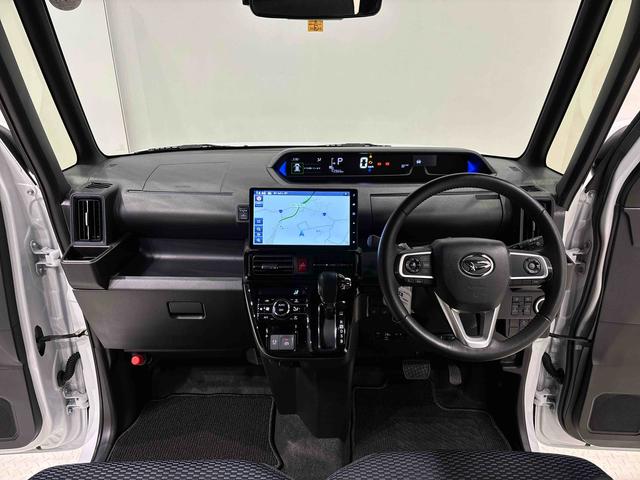 タントカスタムＲＳ　ナビゲーション　ＥＴＣ　ドライブレコーダーＬＥＤオートライト　パワースライドドアウェルカムオープン機能　電動パーキングブレーキ　運転席助手席シートヒーター　アルミホイール　キーフリーシステム　　オート電動格納式ドアミラー（広島県）の中古車