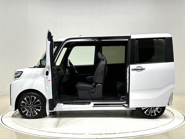 タントカスタムＲＳ　電動パーキングブレーキＬＥＤオートライト　パワースライドドアウェルカムオープン機能　電動パーキングブレーキ　運転席助手席シートヒーター　アルミホイール　キーフリーシステム　　オート電動格納式ドアミラー（広島県）の中古車