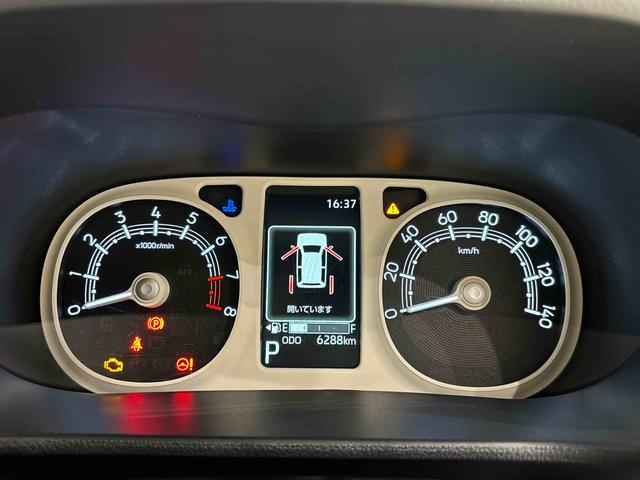 ムーヴキャンバスストライプスＧ　バックカメラ　電動パーキングブレーキＬＥＤオートライト・フォグランプ　電動パーキングブレーキ　プッシュボタンスタート　セキュリティアラーム　バックカメラ　両側パワースライドドアウエルカムオープン機能　オート電動格納式ドアミラー（広島県）の中古車