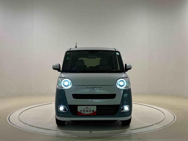 ムーヴキャンバスストライプスＧ　バックカメラ　電動パーキングブレーキＬＥＤオートライト・フォグランプ　電動パーキングブレーキ　プッシュボタンスタート　セキュリティアラーム　バックカメラ　両側パワースライドドアウエルカムオープン機能　オート電動格納式ドアミラー（広島県）の中古車