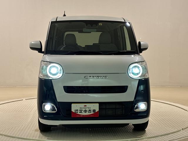 ムーヴキャンバスストライプスＧターボ　バックカメラ　前席シートヒーター付ＬＥＤヘッドライト　ＬＥＤフォグランプ　両側電動スライドドア　ＳＲＳサイドエアバッグ　プッシュボタンスタート　オートライト　オートハイビーム　オートホールドブレーキ機能付電動パーキングブレーキ（広島県）の中古車