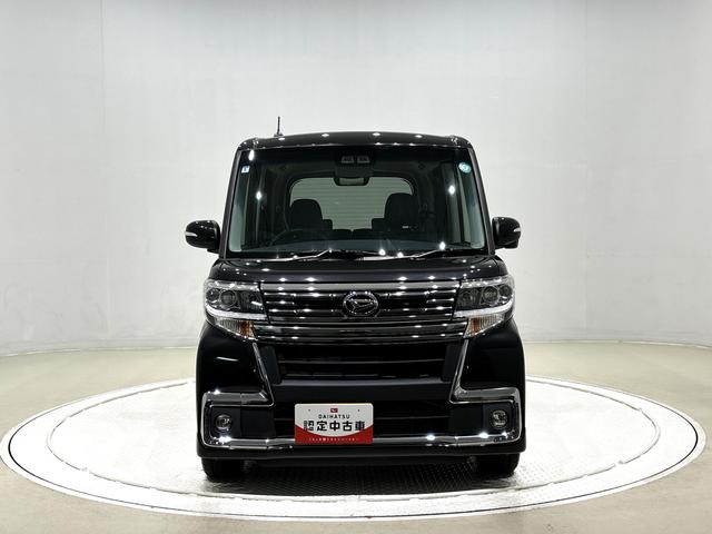 タントカスタムＲＳ　トップエディションＳＡIII　キーフリー純正ナビ装着用アップグレードパック　両側電動スライドドア　運転席シートヒーター　本革巻ステアリングホイール　トップシェイドガラス　格納式リヤドアサンシェード　運転席シートリフター　チルトステアリング（広島県）の中古車