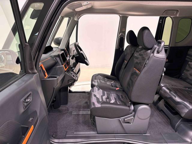 タントファンクロスターボ　バックカメラ　電動パーキングブレーキＬＥＤオートライト　パワースライドドアウェルカムオープン機能　電動パーキングブレーキ　運転席助手席シートヒーター　アルミホイール　キーフリーシステム　　オート電動格納式ドアミラー（広島県）の中古車