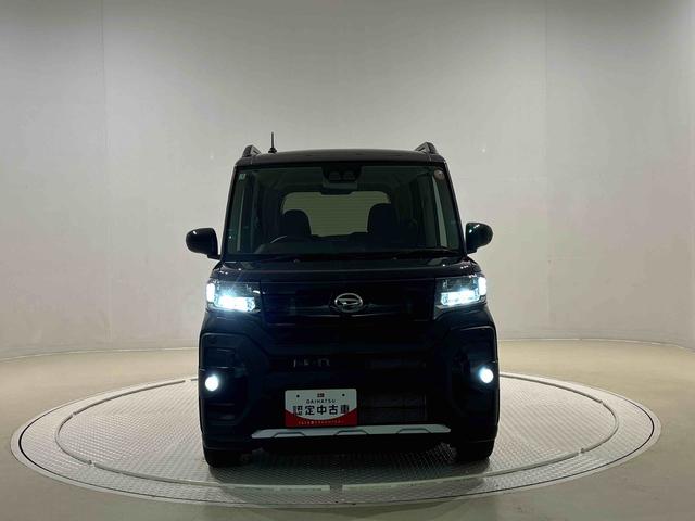 タントファンクロスターボ　バックカメラ　電動パーキングブレーキＬＥＤオートライト　パワースライドドアウェルカムオープン機能　電動パーキングブレーキ　運転席助手席シートヒーター　アルミホイール　キーフリーシステム　　オート電動格納式ドアミラー（広島県）の中古車