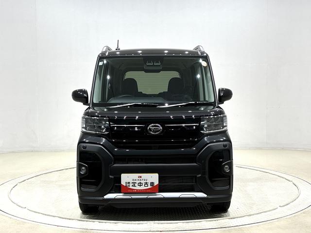 タントファンクロスターボ まごころ保証LEDオートライト パワースライドドアウェルカムオープン機能 電動パーキングブレーキ 運転席助手席シートヒーター アルミホイール キーフリーシステム オート電動格納式ドアミラー(広島県)の中古車