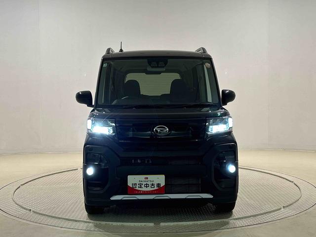 タントファンクロスターボ まごころ保証LEDオートライト パワースライドドアウェルカムオープン機能 電動パーキングブレーキ 運転席助手席シートヒーター アルミホイール キーフリーシステム オート電動格納式ドアミラー(広島県)の中古車