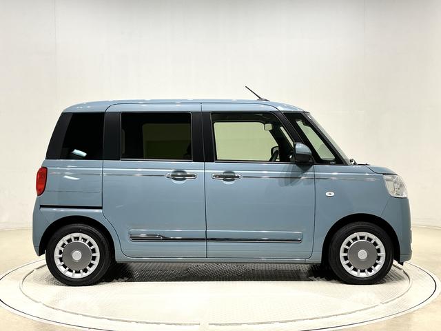 ムーヴキャンバスセオリーＧ　バックカメラ　電動パーキングブレーキＬＥＤオートライト・フォグランプ　電動パーキングブレーキ　プッシュボタンスタート　セキュリティアラーム　バックカメラ　両側パワースライドドアウエルカムオープン機能　オート電動格納式ドアミラー（広島県）の中古車
