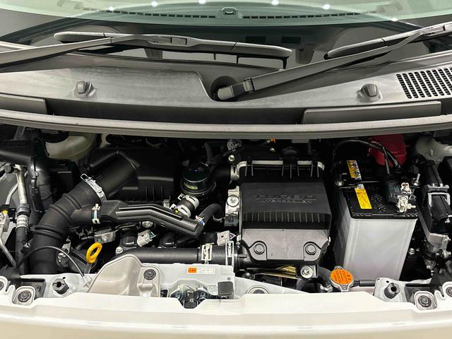 ムーヴキャンバスストライプスＧターボＬＥＤオートライト・フォグランプ　電動パーキングブレーキ　プッシュボタンスタート　セキュリティアラーム　バックカメラ　両側パワースライドドアウエルカムオープン機能　オート電動格納式ドアミラー（広島県）の中古車