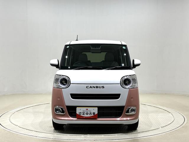 ムーヴキャンバスストライプスＧ　バックカメラ対応　電動パーキングブレーキＬＥＤオートライト・フォグランプ　電動パーキングブレーキ　プッシュボタンスタート　セキュリティアラーム　バックカメラ　両側パワースライドドアウエルカムオープン機能　オート電動格納式ドアミラー（広島県）の中古車