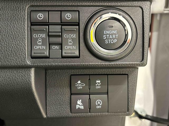 ムーヴキャンバスストライプスＧ　バックカメラ対応　電動パーキングブレーキＬＥＤオートライト・フォグランプ　電動パーキングブレーキ　プッシュボタンスタート　セキュリティアラーム　バックカメラ　両側パワースライドドアウエルカムオープン機能　オート電動格納式ドアミラー（広島県）の中古車