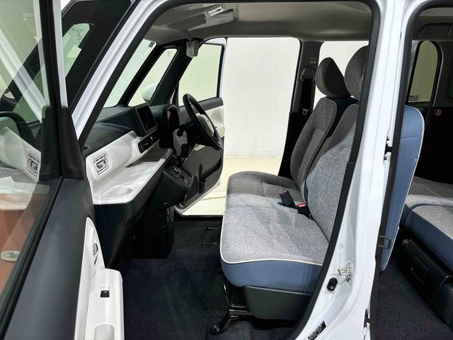 ムーヴキャンバスストライプスＧ　バックカメラ対応　電動パーキングブレーキＬＥＤオートライト・フォグランプ　電動パーキングブレーキ　プッシュボタンスタート　セキュリティアラーム　バックカメラ　両側パワースライドドアウエルカムオープン機能　オート電動格納式ドアミラー（広島県）の中古車