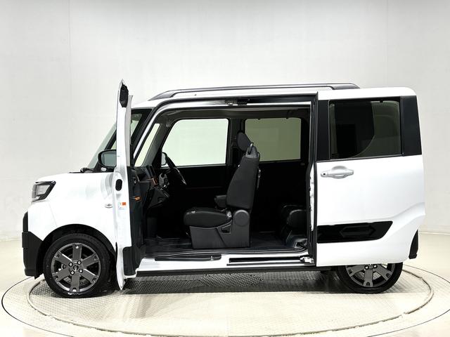 タントファンクロスターボ　プッシュボタンスタート　オートエアコン４ＷＤ　ＬＥＤオートライト　パワースライドドア　オート電動格納式ドアミラー　助手席ロングスライド　助手席イージークローザー　運転席助手席シートヒーター　アルミホイル　キーフリーシステム（広島県）の中古車