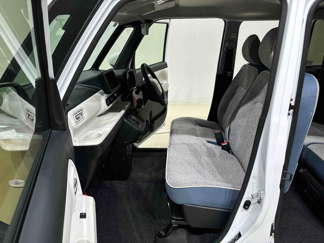 ムーヴキャンバスストライプスＧＬＥＤオートライト・フォグランプ　電動パーキングブレーキ　プッシュボタンスタート　セキュリティアラーム　バックカメラ　両側パワースライドドアウエルカムオープン機能　オート電動格納式ドアミラー（広島県）の中古車