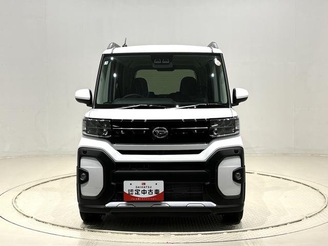 タントファンクロスターボ　運転席・助手席シートヒーター　キーフリー純正ナビ装着用アップグレードパック　電動パーキングブレーキ　オートブレーキホールド機能　両側電動スライドドア　本革巻ステアリングホイール　運転席シートリフター　チルトステアリング　オートライト（広島県）の中古車