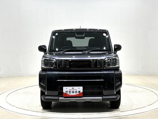 タフトGターボ ダーククロムベンチャー 2WD CVT車LEDヘッドランプ&フォグランプ 電動格納ドアミラー連動キーフリーシステム スカイフィールトップ 運転席・助手席シートヒーター 電動パーキングブレーキ オートエアコン アルミホイール(広島県)の中古車