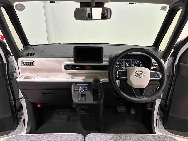 ムーヴキャンバスストライプスＧターボ　運転席・助手席シートヒーター純正ナビ装着用アップグレードパック　全車速追従機能付ＡＣＣ　両側電動スライドドア　運転席シートリフター　チルトステアリング　電動パーキングブレーキブレーキ　オートブレーキホールド機能（広島県）の中古車