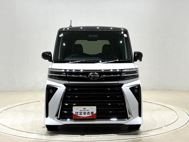 タントカスタムＲＳ　パノラマモニター対応カメラＬＥＤオートライト　パワースライドドアウェルカムオープン機能　電動パーキングブレーキ　運転席助手席シートヒーター　アルミホイール　キーフリーシステム　　オート電動格納式ドアミラー（広島県）の中古車