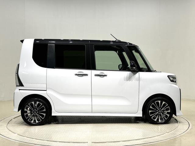 タントカスタムＲＳ　パノラマモニター対応カメラＬＥＤオートライト　パワースライドドアウェルカムオープン機能　電動パーキングブレーキ　運転席助手席シートヒーター　アルミホイール　キーフリーシステム　　オート電動格納式ドアミラー（広島県）の中古車