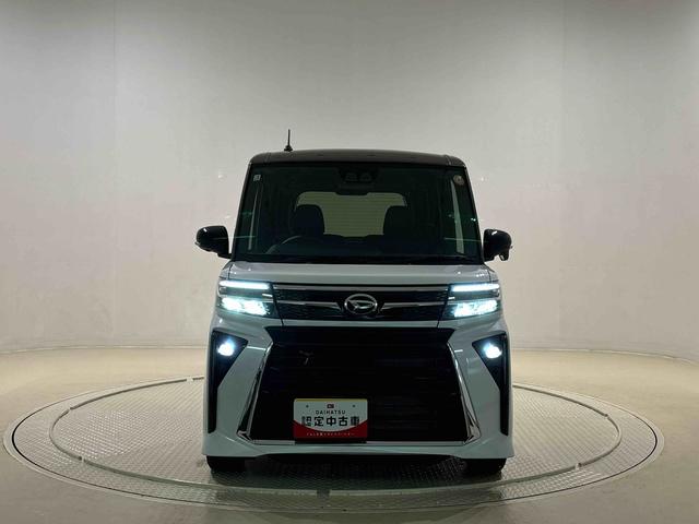 タントカスタムＲＳ　パノラマモニター対応カメラＬＥＤオートライト　パワースライドドアウェルカムオープン機能　電動パーキングブレーキ　運転席助手席シートヒーター　アルミホイール　キーフリーシステム　　オート電動格納式ドアミラー（広島県）の中古車