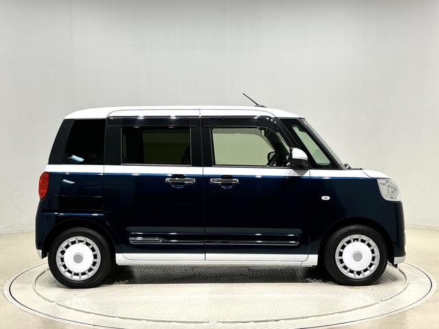 ムーヴキャンバスストライプスＧターボ　９インチディスプレイオーディオ　Ｑｉ全車速追従機能付ＡＣＣ　運転席・助手席シートヒーター　電動パーキングブレーキブレーキ　オートブレーキホールド機能　チルトステアリング　運転席シートリフター　オートライト　ＬＥＤヘッドランプ（広島県）の中古車