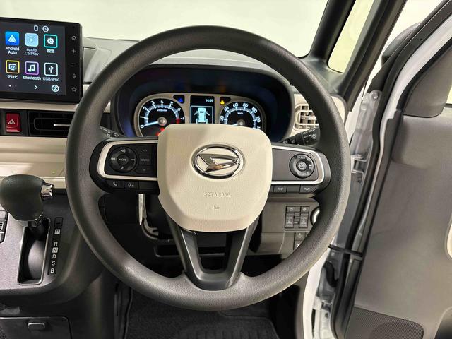 ムーヴキャンバスストライプスＧターボ　９インチディスプレイオーディオ　Ｑｉ全車速追従機能付ＡＣＣ　運転席・助手席シートヒーター　電動パーキングブレーキブレーキ　オートブレーキホールド機能　チルトステアリング　運転席シートリフター　オートライト　ＬＥＤヘッドランプ（広島県）の中古車