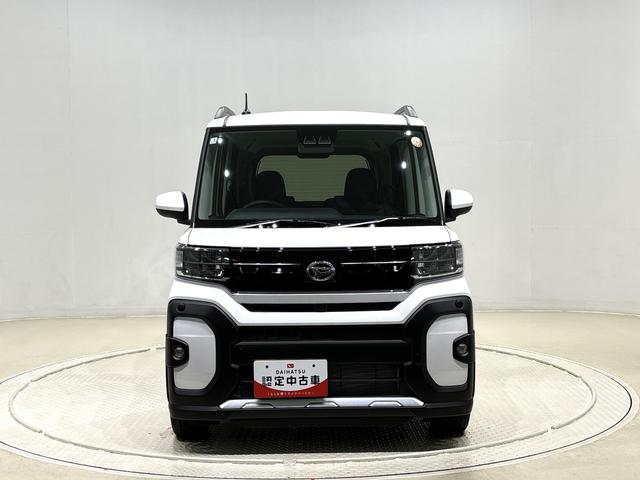 タントファンクロスターボ　バックカメラ対応　電動パーキングブレーキＬＥＤオートライト　パワースライドドアウェルカムオープン機能　電動格納式ドアミラー　助手席ロングスライド　助手席イージークローザー　　セキュリティアラーム　キーフリーシステム（広島県）の中古車