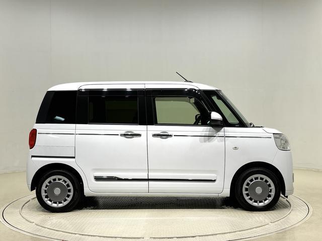 ムーヴキャンバスセオリーＧターボ　パノラマモニター対応カメラ付き！ＬＥＤオートライト・フォグランプ　電動パーキングブレーキ　プッシュボタンスタート　セキュリティアラーム　バックカメラ　両側パワースライドドアウエルカムオープン機能　オート電動格納式ドアミラー（広島県）の中古車