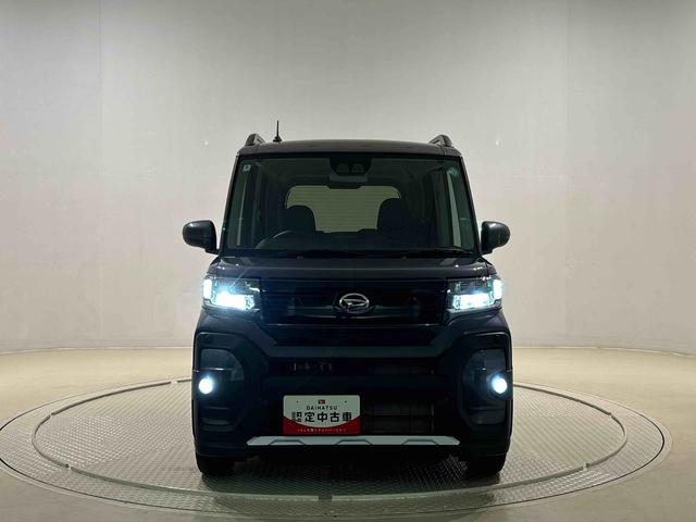 タントファンクロスターボ　電動パーキングブレーキＬＥＤオートライト　パワースライドドアウェルカムオープン機能　バックカメラ　運転席助手席シートヒーター　アルミホイール　キーフリーシステム　　オート電動格納式ドアミラー（広島県）の中古車