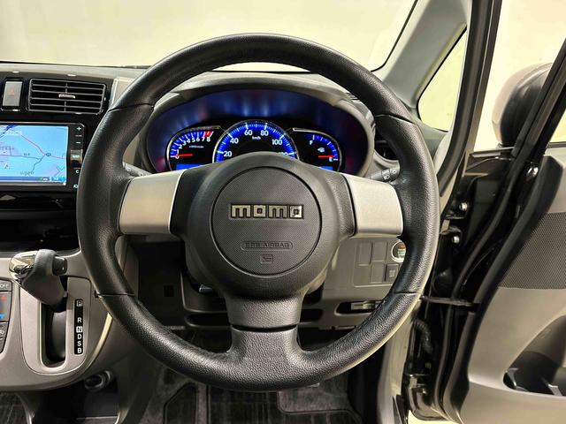 ムーヴカスタム　ＲＳ　７インチフルセグナビ　バックカメラ　ターボ車ＥＴＣ　ＨＩＤヘッドライト　オートライト　純正ワイドバイザー　純正カーペットマット　プッシュボタンスタート　アイドリングストップ　オートエアコン　セキュリティアラーム　１５インチアルミホイール（広島県）の中古車