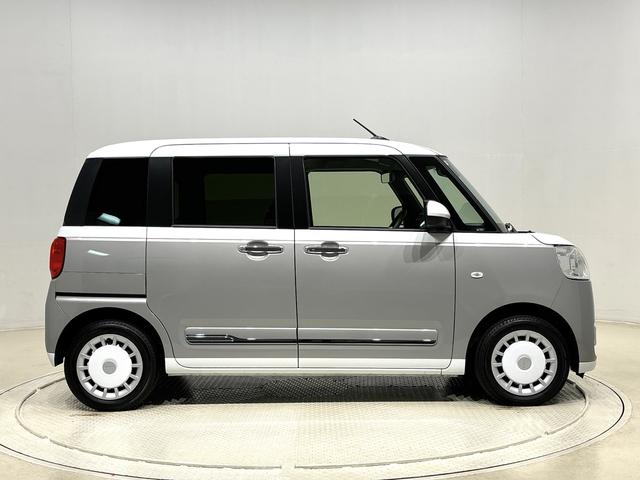 ムーヴキャンバスストライプスG バックモニター 電動パーキングブレーキLEDオートライト・フォグランプ 電動パーキングブレーキ プッシュボタンスタート セキュリティアラーム バックカメラ 両側パワースライドドアウエルカムオープン機能 オート電動格納式ドアミラー(広島県)の中古車