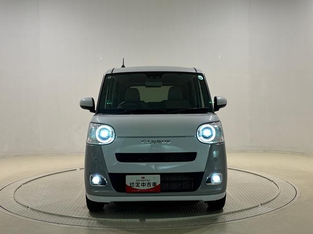 ムーヴキャンバスストライプスG バックモニター 電動パーキングブレーキLEDオートライト・フォグランプ 電動パーキングブレーキ プッシュボタンスタート セキュリティアラーム バックカメラ 両側パワースライドドアウエルカムオープン機能 オート電動格納式ドアミラー(広島県)の中古車