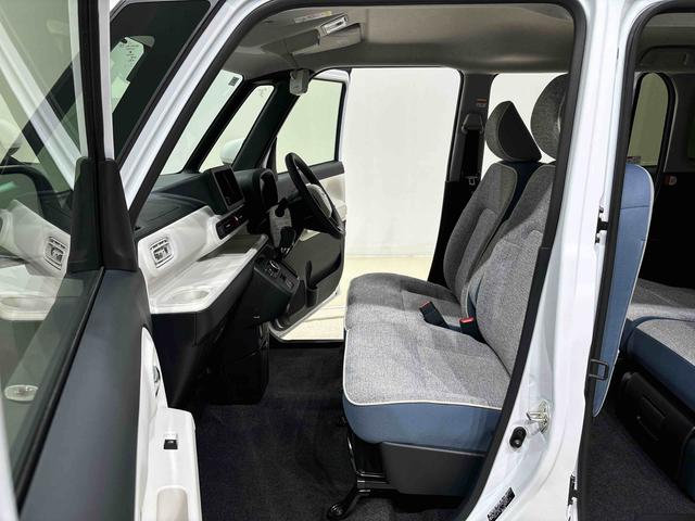 ムーヴキャンバスストライプスＧＬＥＤオートライト・フォグランプ　電動パーキングブレーキ　プッシュボタンスタート　セキュリティアラーム　バックカメラ　両側パワースライドドアウエルカムオープン機能　オート電動格納式ドアミラー（広島県）の中古車