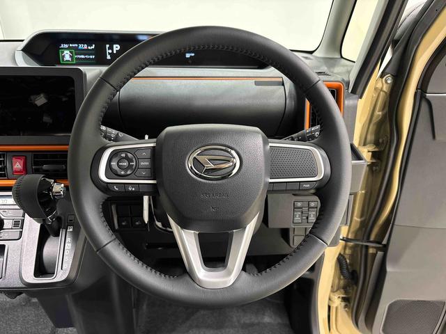 タントファンクロスターボ ツートン 電動パーキングブレーキLEDオートライト パワースライドドアウェルカムオープン機能 電動格納式ドアミラー 助手席ロングスライド 助手席イージークローザー  セキュリティアラーム キーフリーシステム(広島県)の中古車