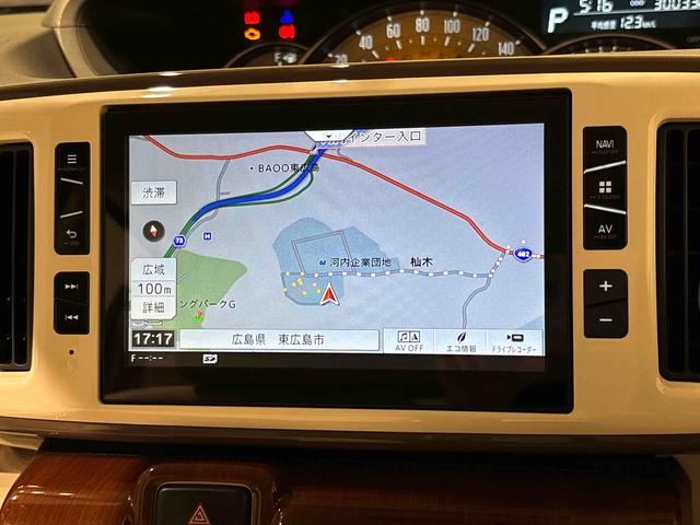 ムーヴキャンバスGメイクアップ SAIIILEDヘッドランプ・フォグランプ 置き楽ボックス オートライト プッシュボタンスタート セキュリティアラーム パノラマモニター対応カメラ 両側パワースライドドア(広島県)の中古車