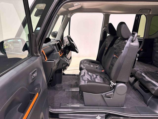 タントファンクロスターボＬＥＤオートライト　パワースライドドアウェルカムオープン機能　電動パーキングブレーキ　運転席助手席シートヒーター　　フルホイールキャツプ　キーフリーシステム　　オート電動格納式ドアミラー（広島県）の中古車