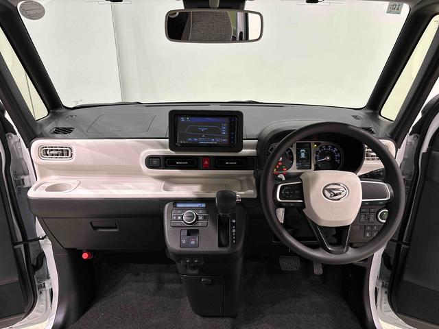 ムーヴキャンバスストライプスＧ　　ナビ付　バックモニター　ＬＥＤヘッドライトＬＥＤオートライト・フォグランプ　電動パーキングブレーキ　プッシュボタンスタート　セキュリティアラーム　バックカメラ　両側パワースライドドアウエルカムオープン機能　オート電動格納式ドアミラー（広島県）の中古車