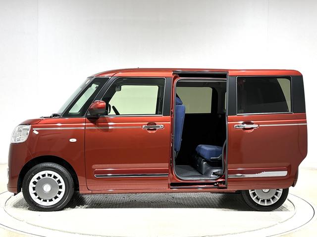 ムーヴキャンバスセオリーG キーフリーシステム シートヒーターLEDヘッドランプ・フォグランプ 電動パーキングブレーキ プッシュボタンスタート セキュリティアラーム バックカメラ 両側パワースライドドアウエルカムオープン機能 オート電動格納式ドアミラー(広島県)の中古車